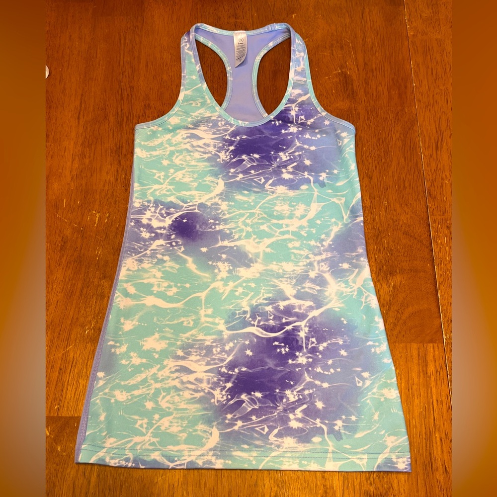 Girls Ivivva Light Blue and Purple Racerback Tank Size 12
